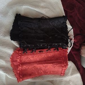 Black and red corset